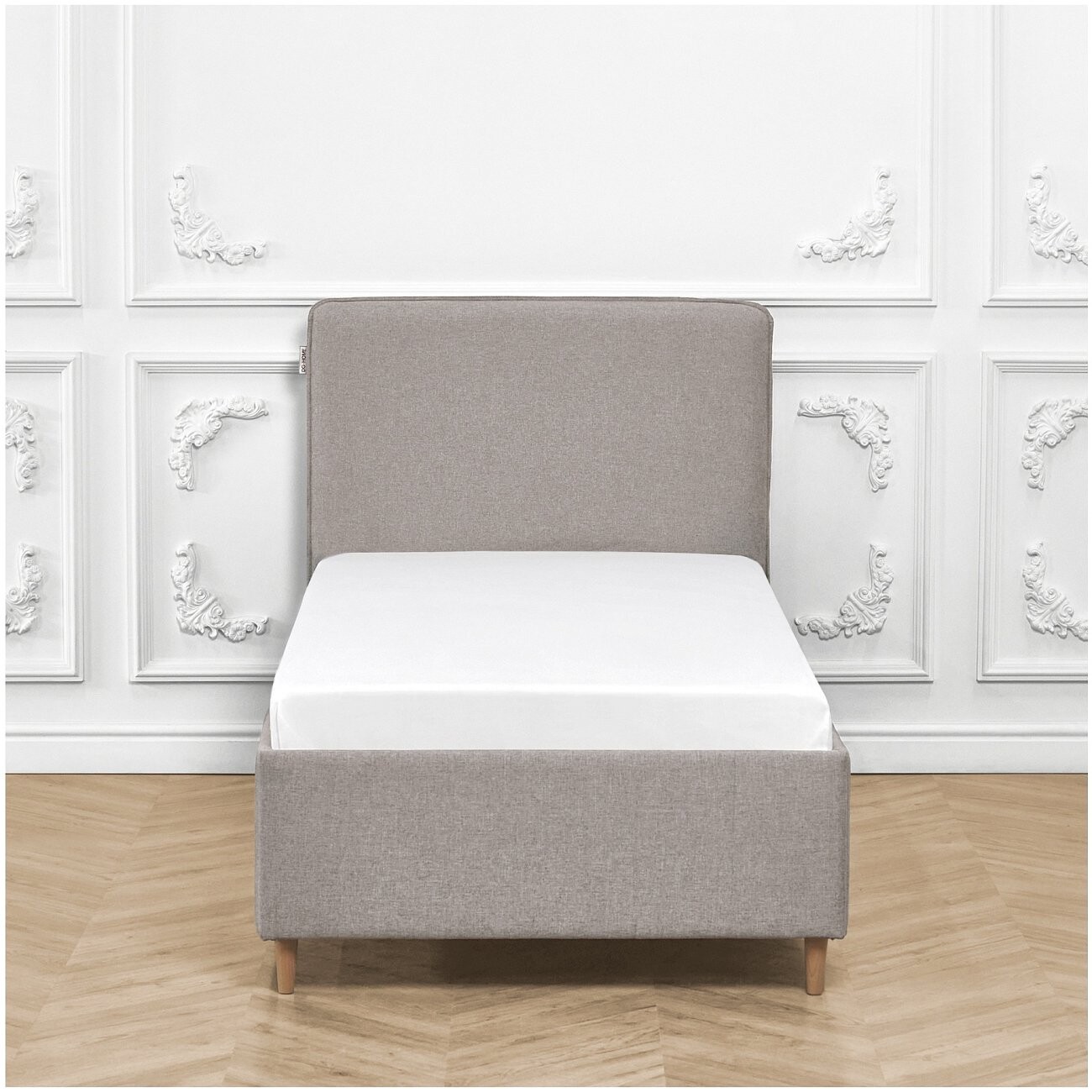 Кровать односпальная с ортопедическим основанием и высокими ножками 90х200 серая Costa - изображение 5