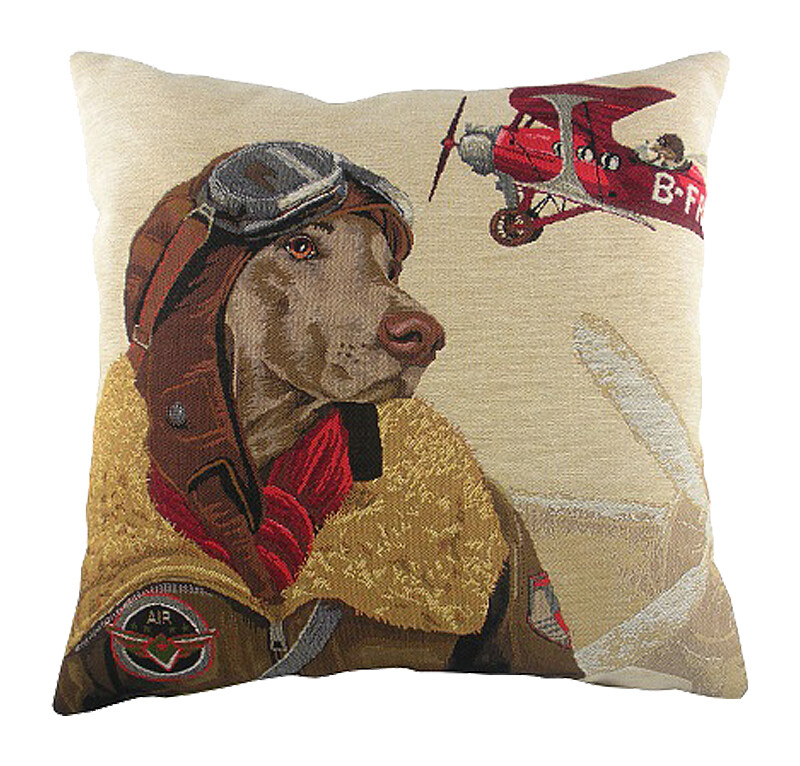 Подушка с собакой-пилотом Doggie Fighters Red