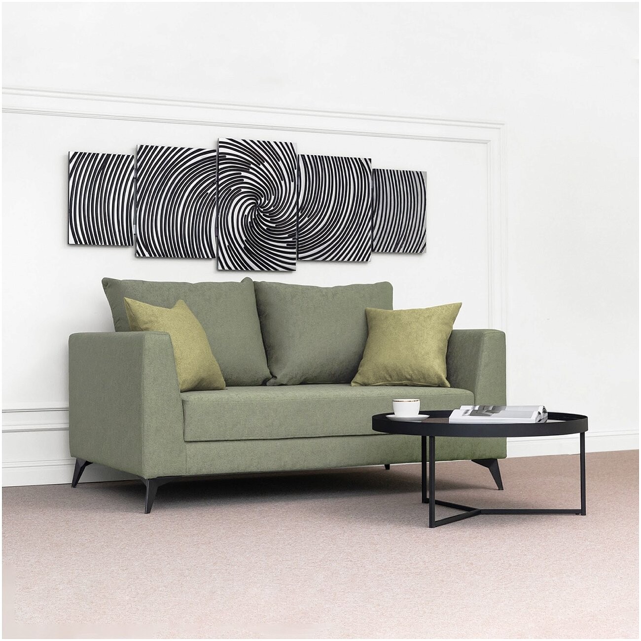 Диван прямой двухместный зеленый "Марсель" - изображение 2