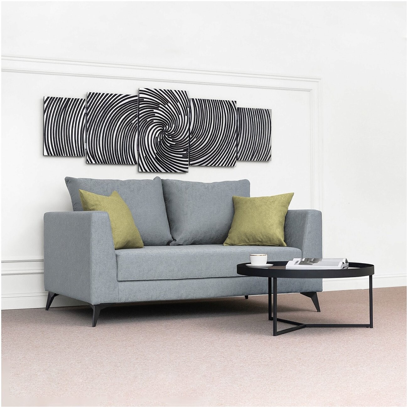 Диван прямой двухместный голубой "Марсель" - изображение 2