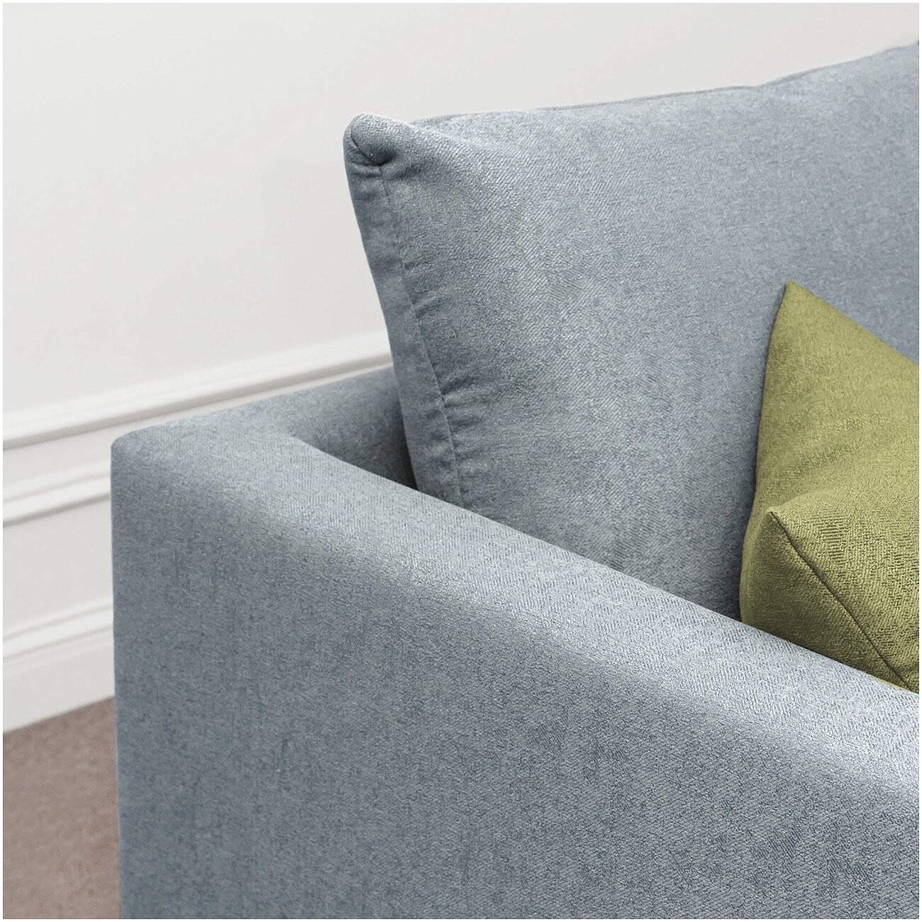 Диван прямой двухместный голубой "Марсель" - изображение 4