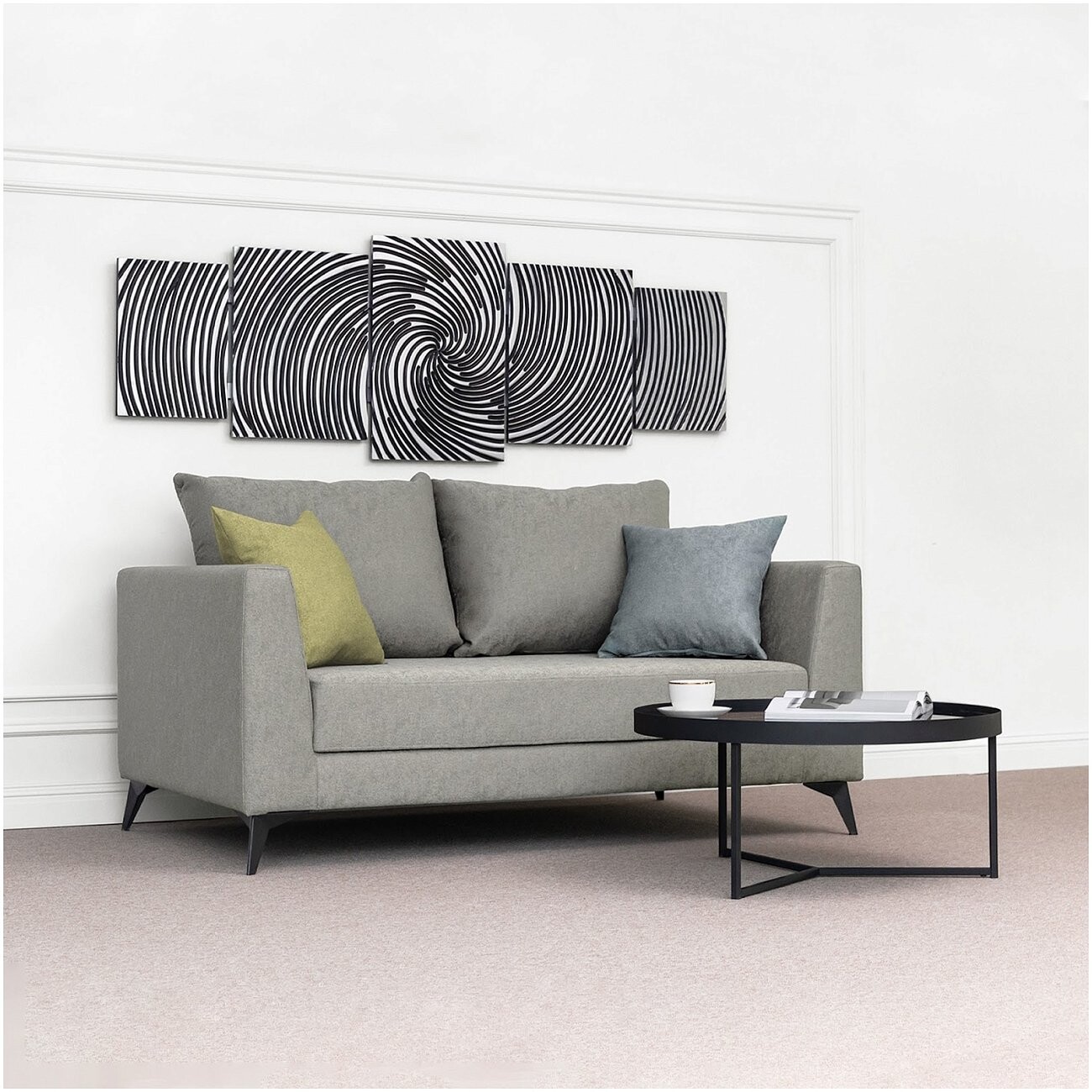 Диван прямой двухместный серый "Марсель" - изображение 2