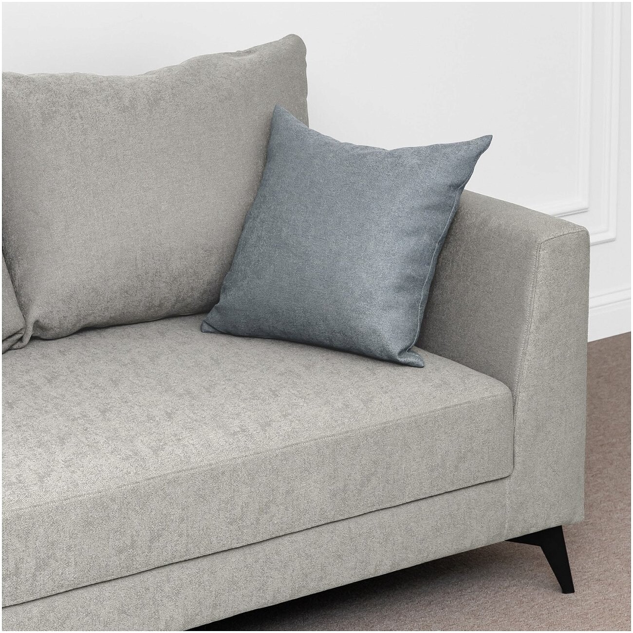 Диван прямой двухместный серый "Марсель" - изображение 3