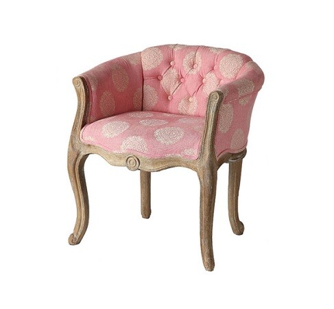 Кресло с мягкими подлокотниками светло-розовое Cabriole Elizabeth - изображение 2