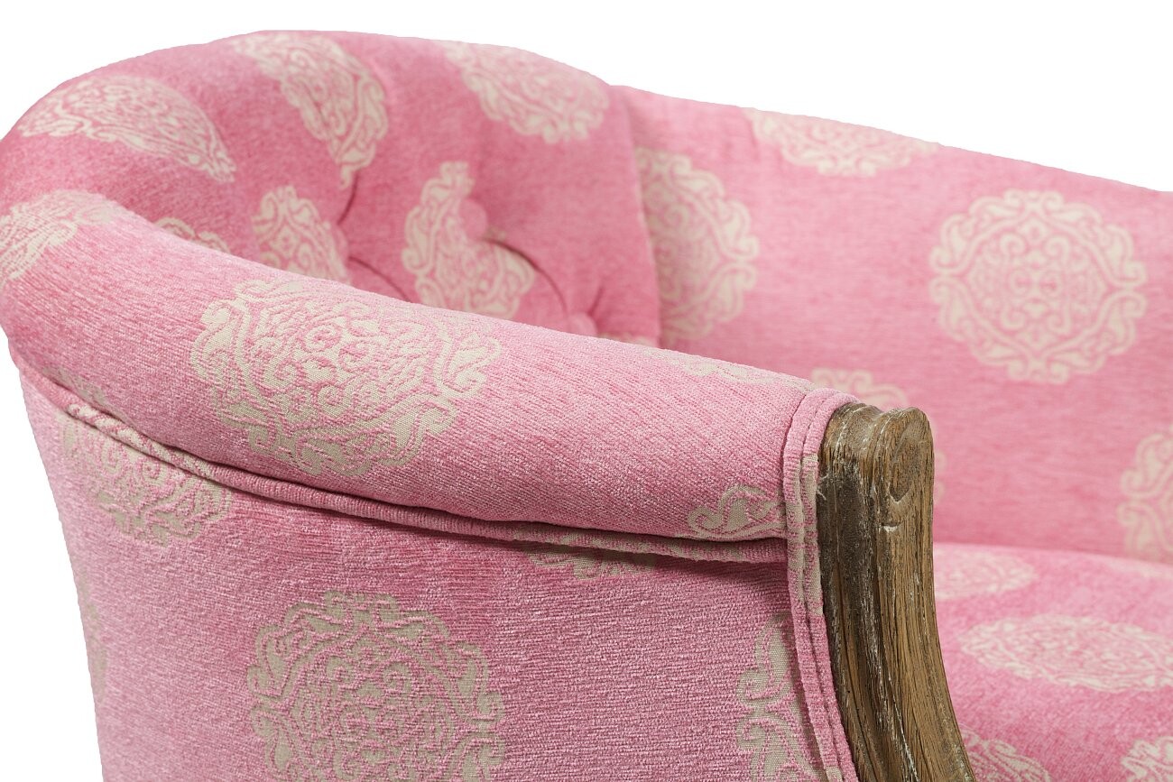 Кресло с мягкими подлокотниками светло-розовое Cabriole Elizabeth - изображение 5