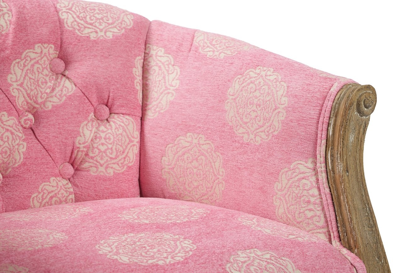 Кресло с мягкими подлокотниками светло-розовое Cabriole Elizabeth - изображение 6