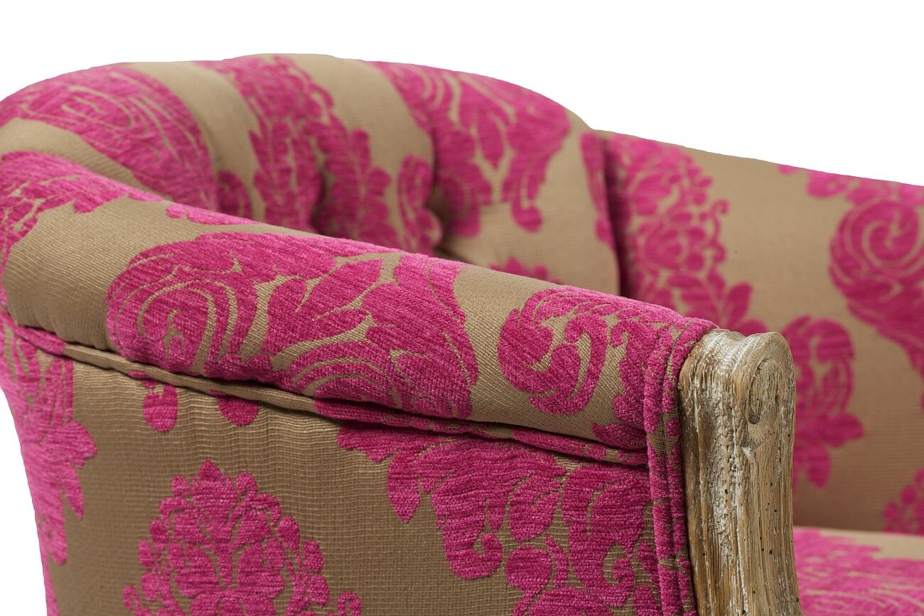 Кресло с мягкими подлокотниками розовое Cabriole Elizabeth - изображение 5