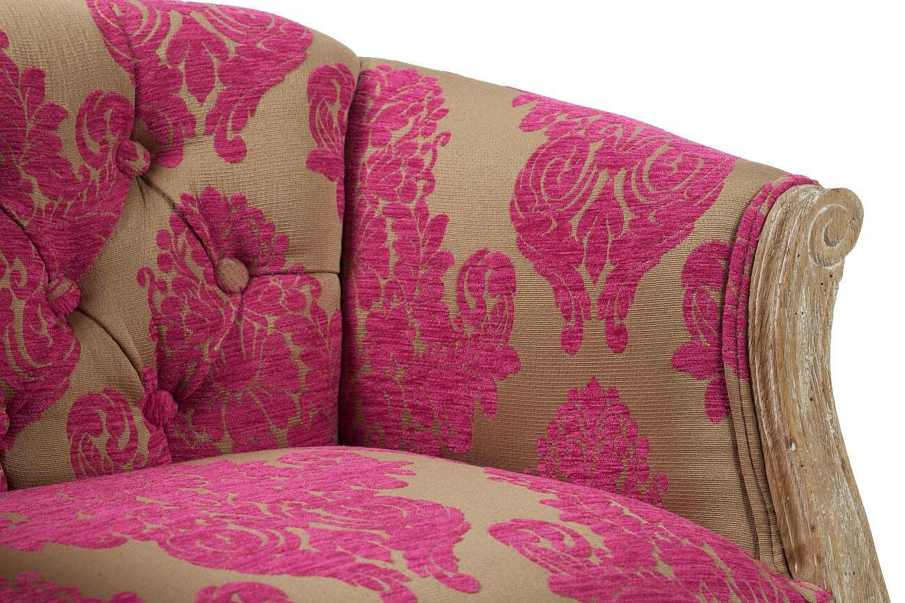 Кресло с мягкими подлокотниками розовое Cabriole Elizabeth - изображение 6
