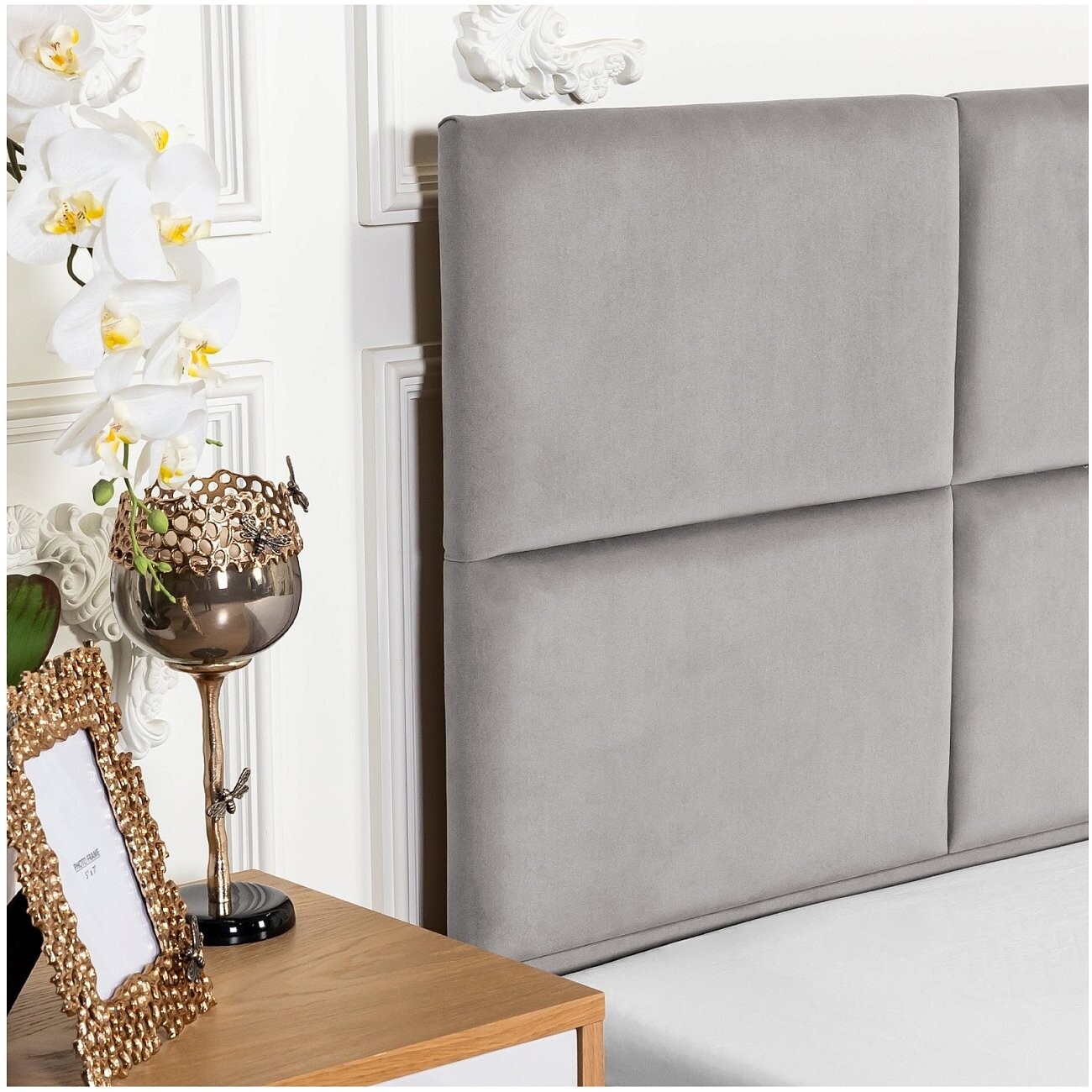 Кровать полутораспальная с подъемным механизмом и ящиком для белья 140х200 темно-серая Токио - изображение 4