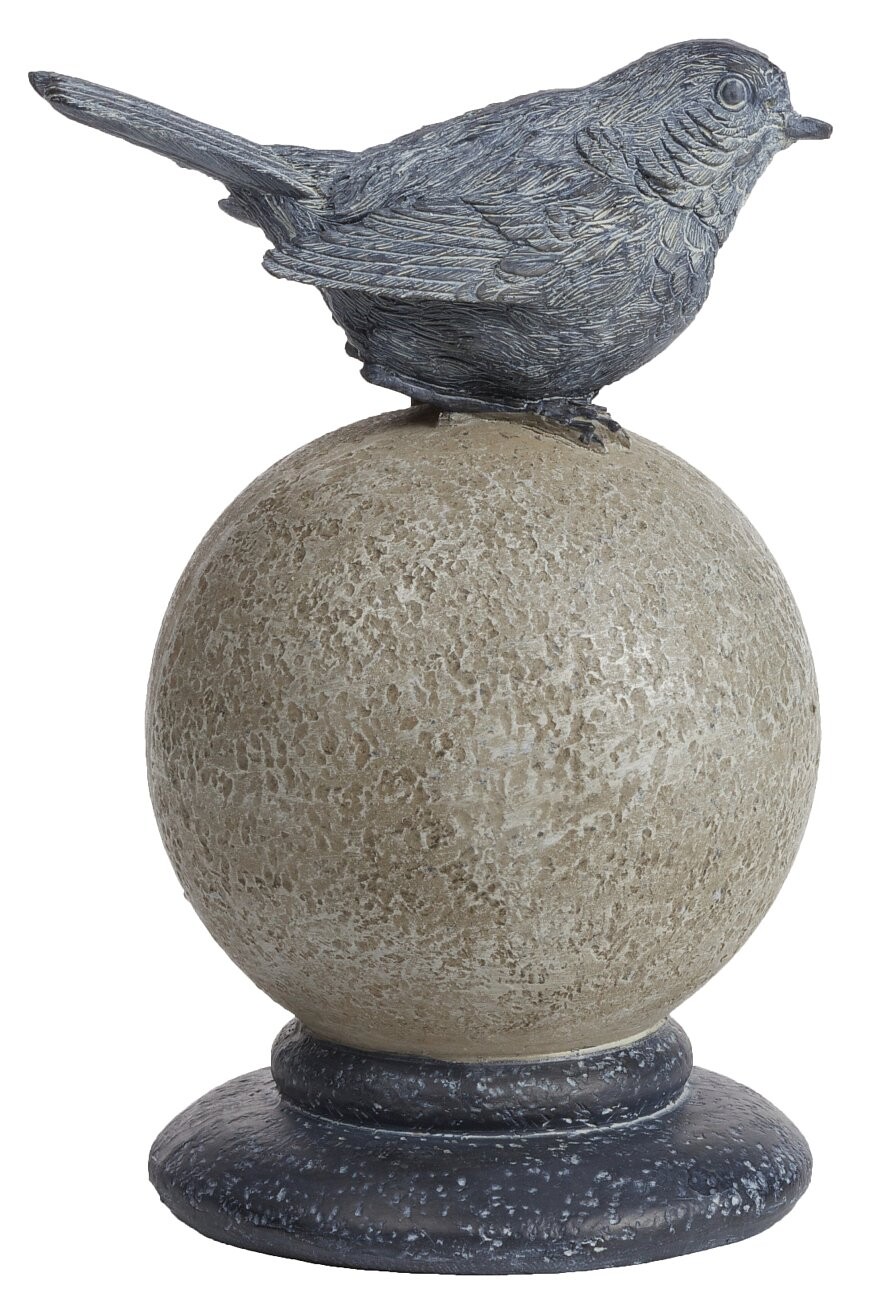 Статуэтка серая "Птичка на шаре" Garden Bird I - изображение 3