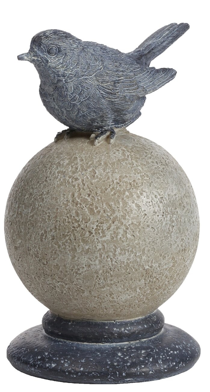 Статуэтка серая "Птичка на шаре" Garden Bird I - изображение 4