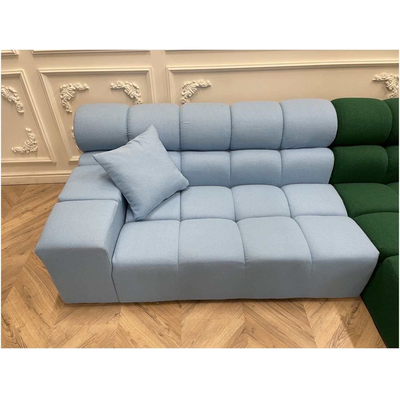 Диван модульный трехместный правый голубой, зеленый Tufty-Time Sofa - изображение 3