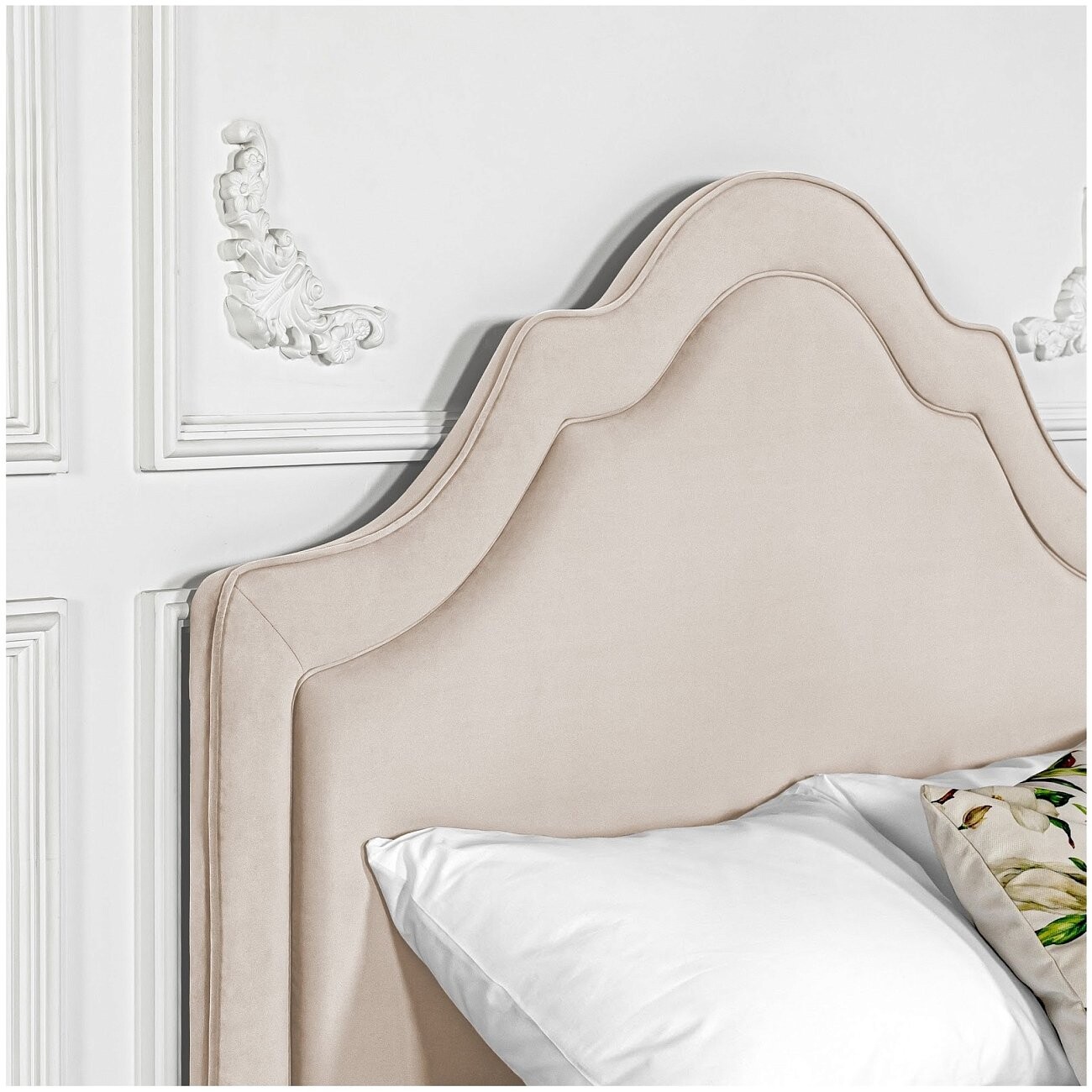 Кровать полутораспальная с подъемным механизмом и ящиком для белья 120х200 кремовая "Одри" - изображение 4