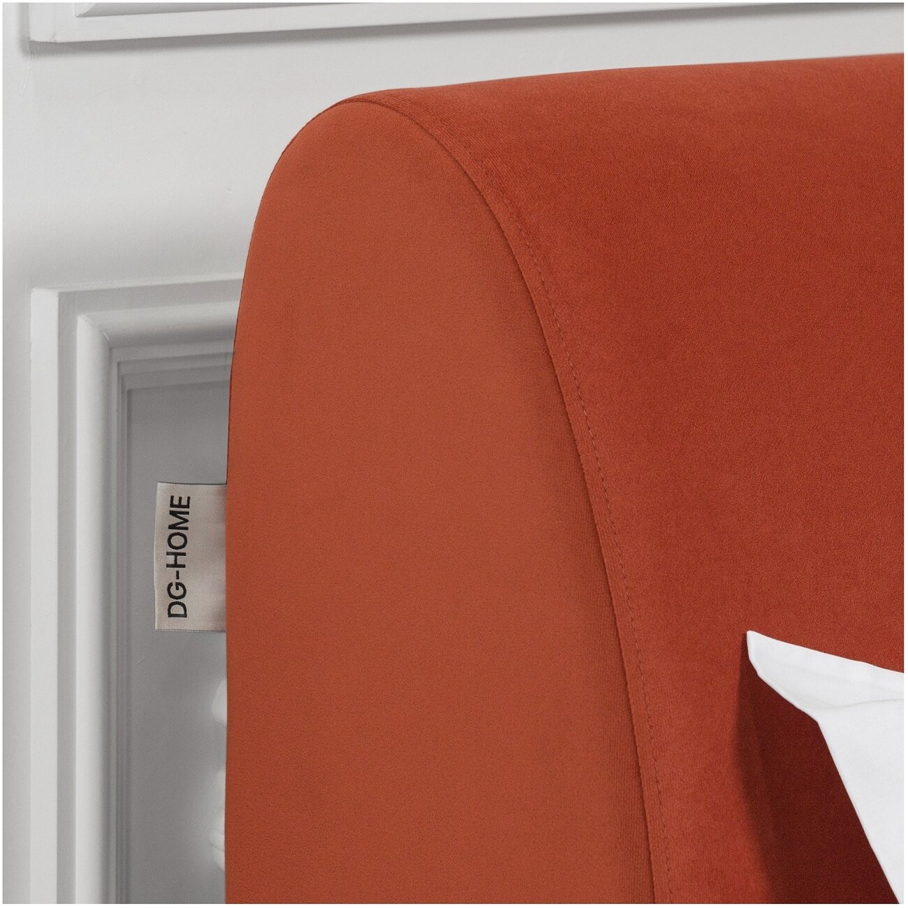 Кровать полутораспальная с подъемным механизмом и ящиком для белья 140х200 оранжевая "Альба" - изображение 4