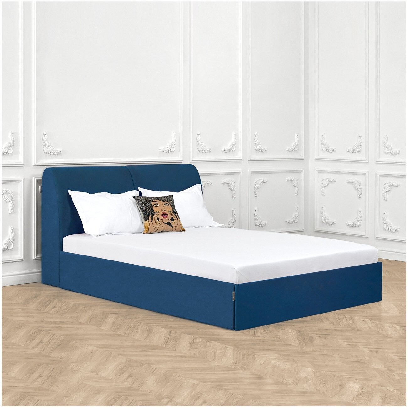 Кровать полутораспальная с подъемным механизмом и ящиком для белья 140х200 капри "Альба" - изображение 6