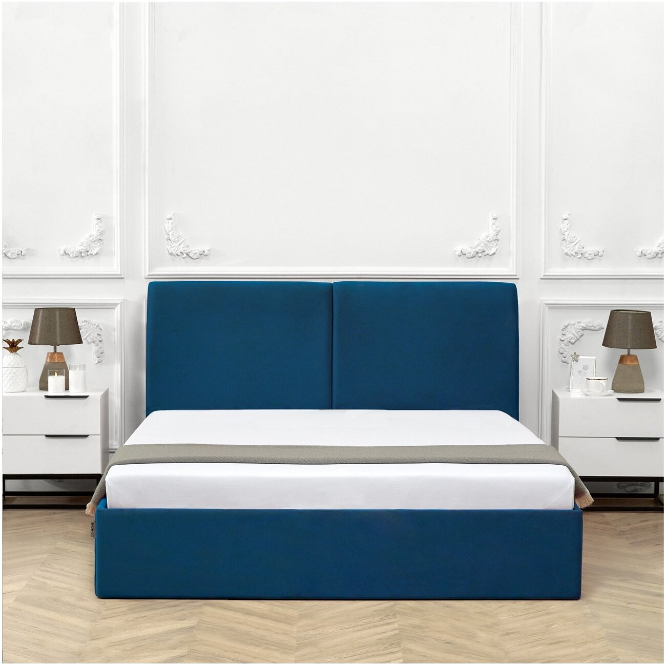 Кровать двуспальная с подъемным механизмом и ящиком для белья 160х200 капри "Альба" - изображение 8