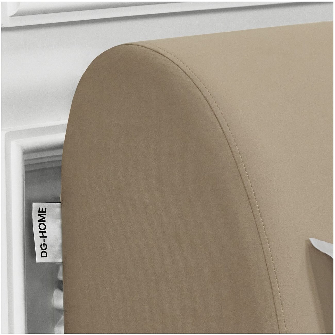 Кровать двуспальная с подъемным механизмом и ящиком для белья 180х200 бежевая "Альба" - изображение 4