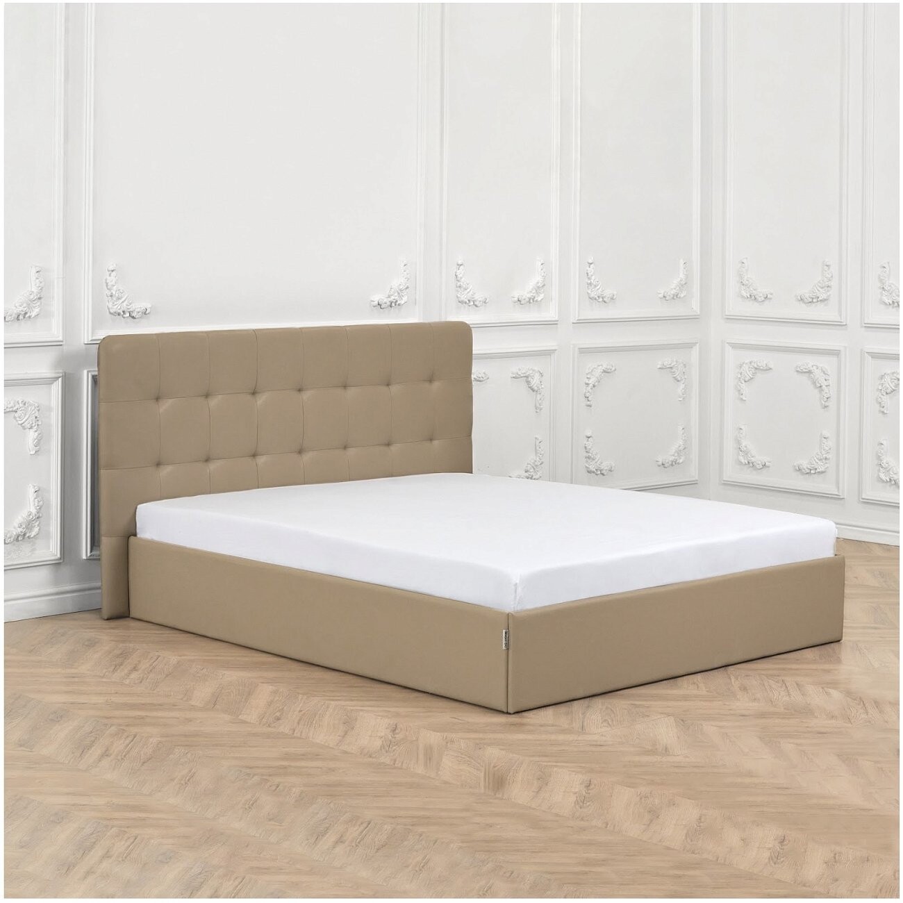 Кровать двуспальная с подъемным механизмом и ящиком для белья 180х200 бронзовая "Наоми" - изображение 7