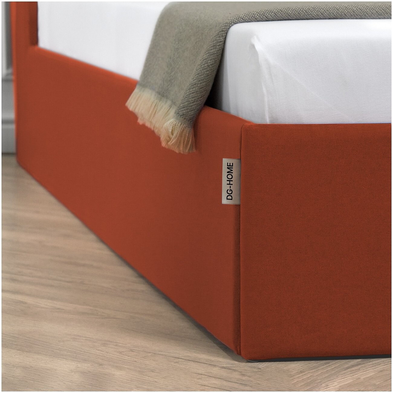 Кровать двуспальная с подъемным механизмом 160х200 оранжевая "Альба" - изображение 10