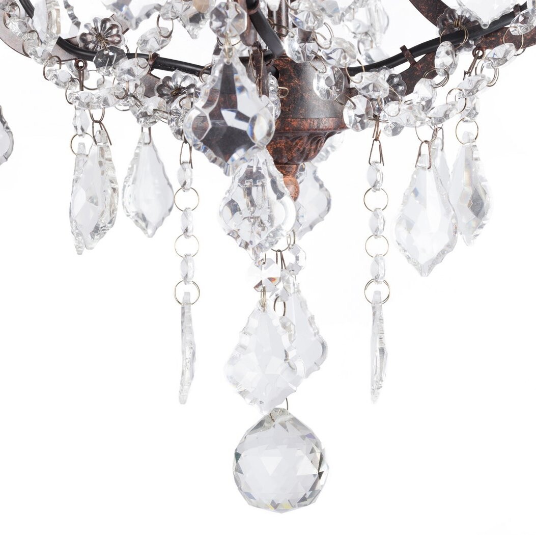 Люстра 19th C. Rococo Iron & Clear Crystal Round Vol.I бронза - изображение 4