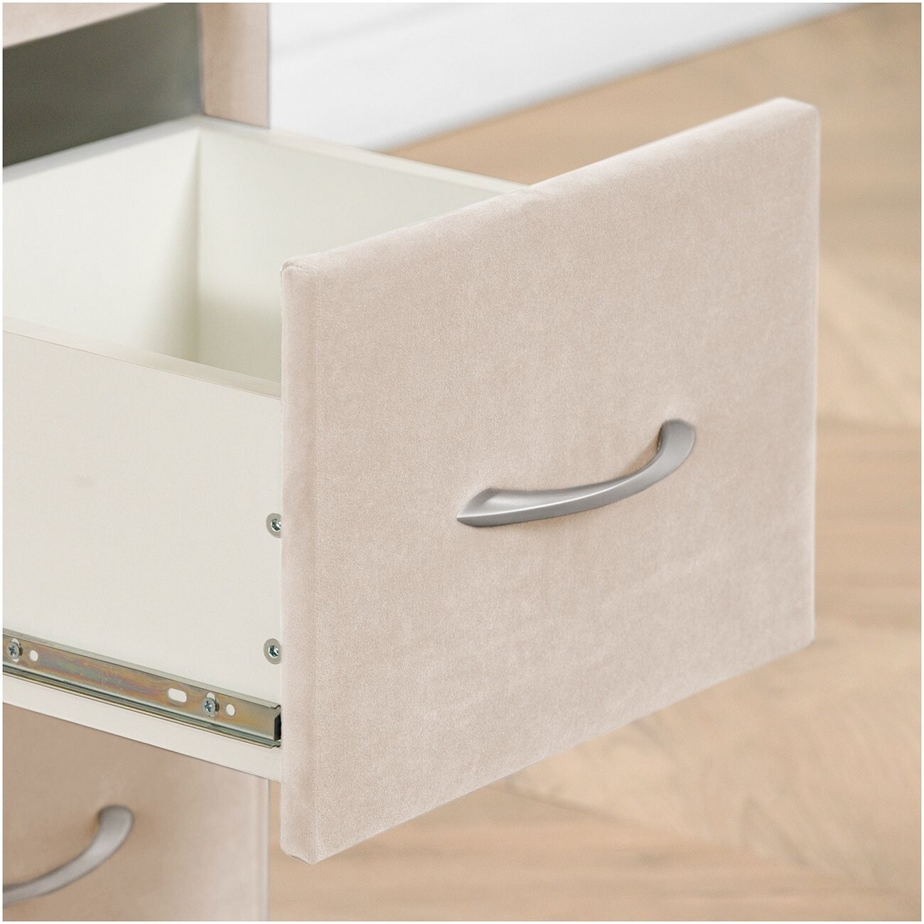 Прикроватная тумбочка с двумя ящиками кремовая Эстетика - изображение 4