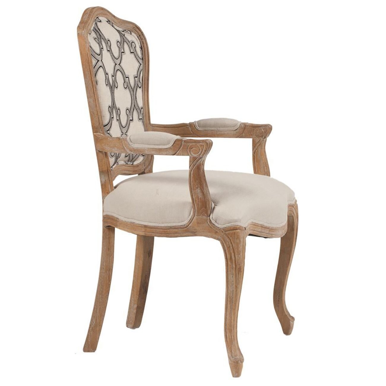 Кресло-стул бежевое с гнутыми ножками Pintura - изображение 3