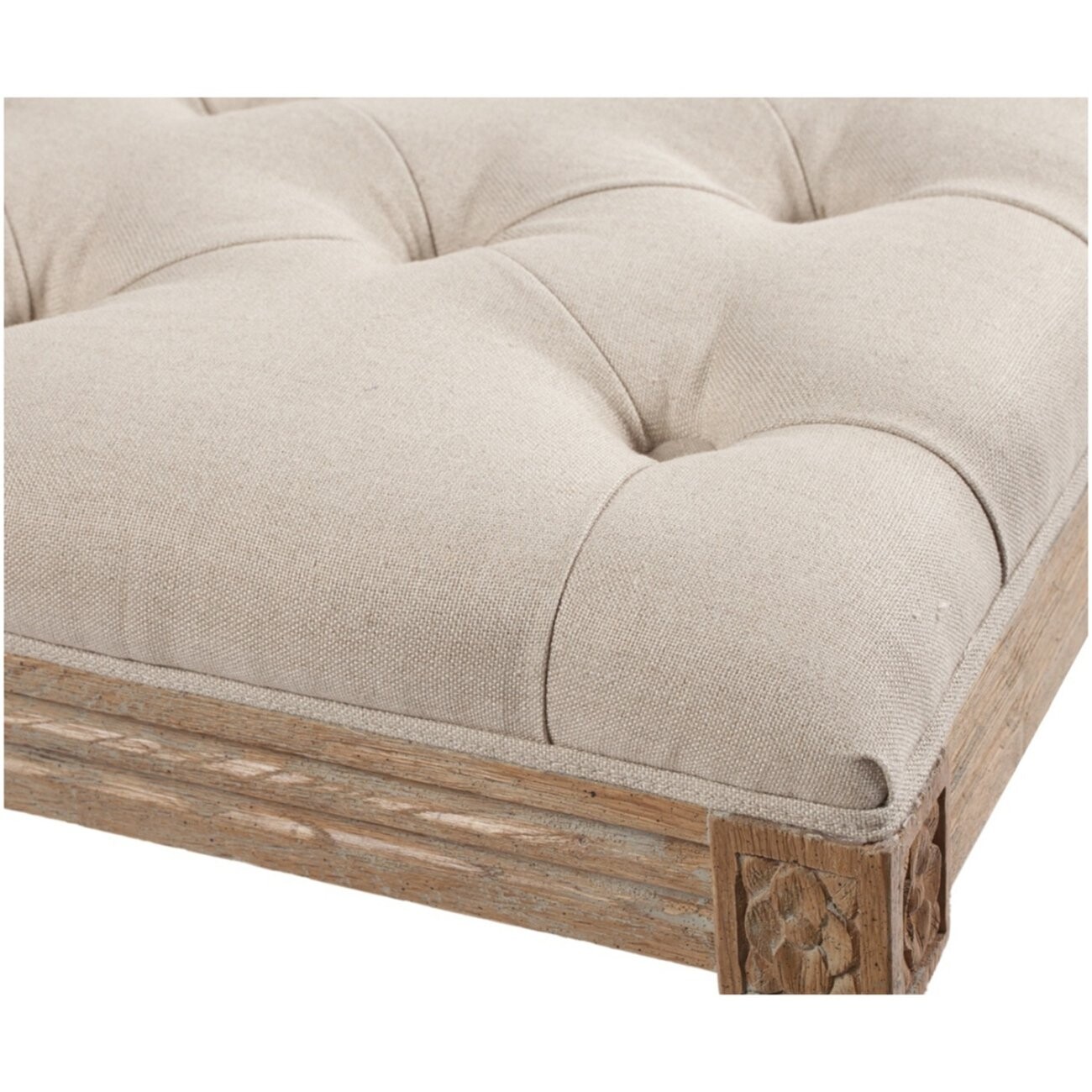 Банкетка квадратная 60 см бежевая Brenosh - изображение 2