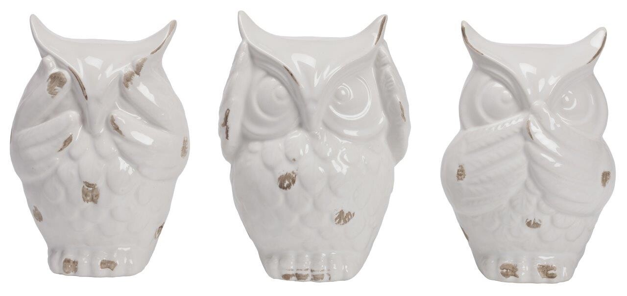 Статуэтка белая "Сова" Non Parlo - изображение 2