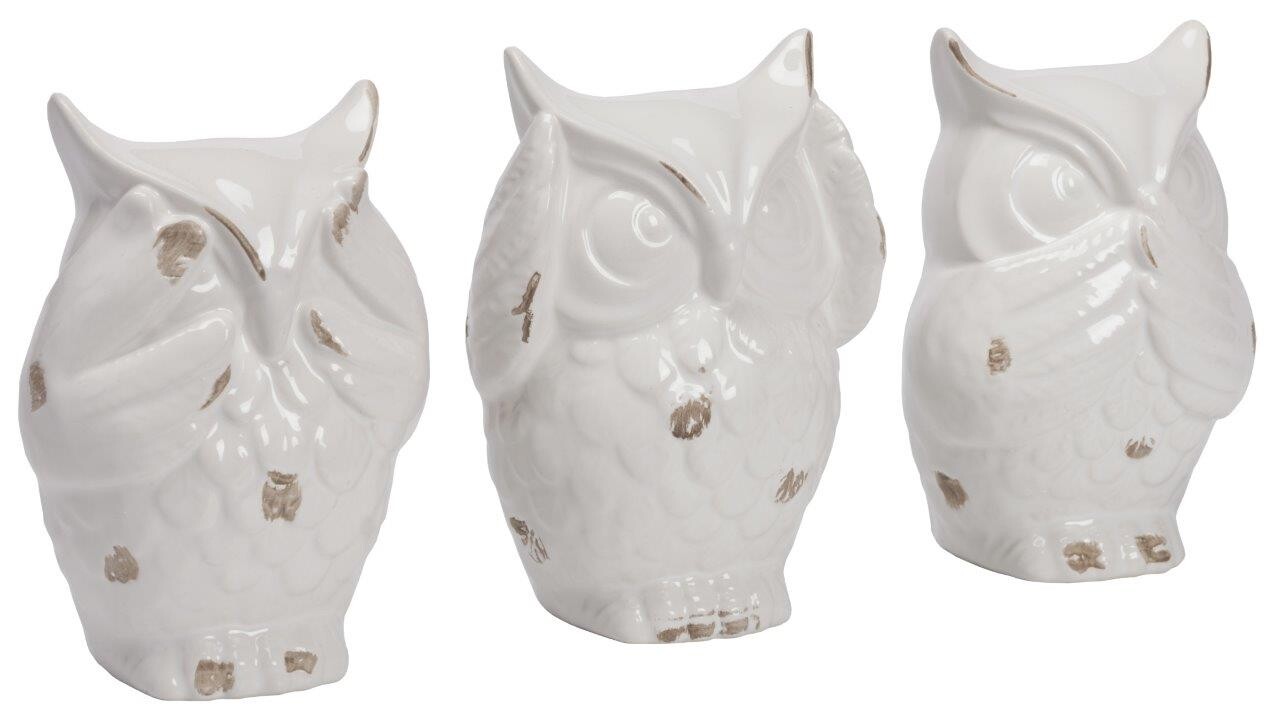 Статуэтка белая "Сова" Non Parlo - изображение 3