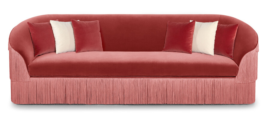 Диван Munna прямой кораловый - изображение 3