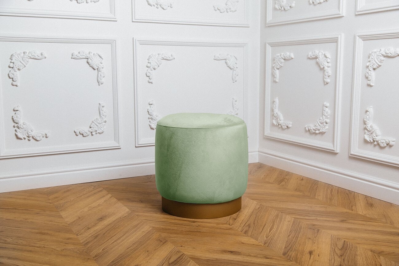 Пуф Osman мятный с золотом - изображение 2