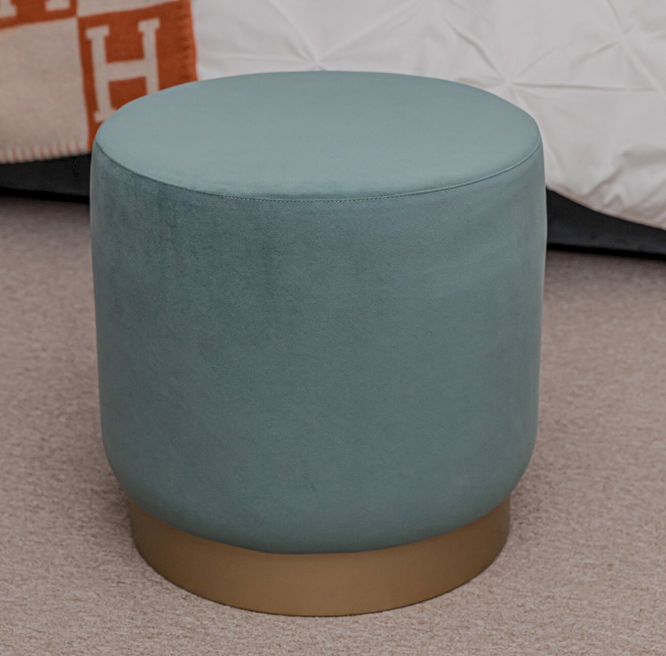 Пуф Osman мятный с золотом - изображение 3