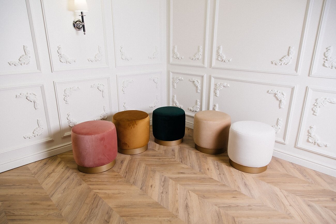 Пуф Osman зеленый с золотом - изображение 3