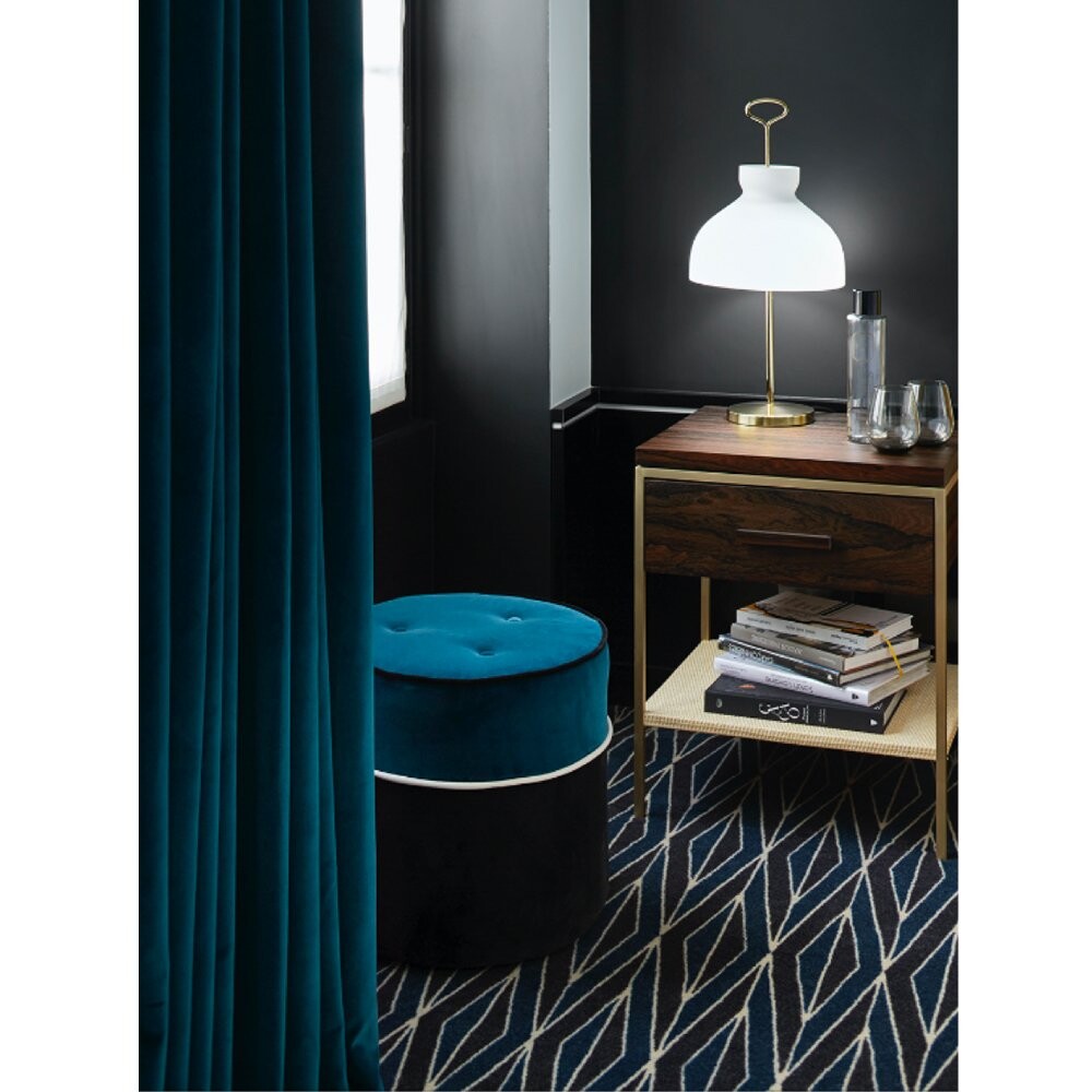 Пуф Lodry бирюзовый с черным - изображение 2