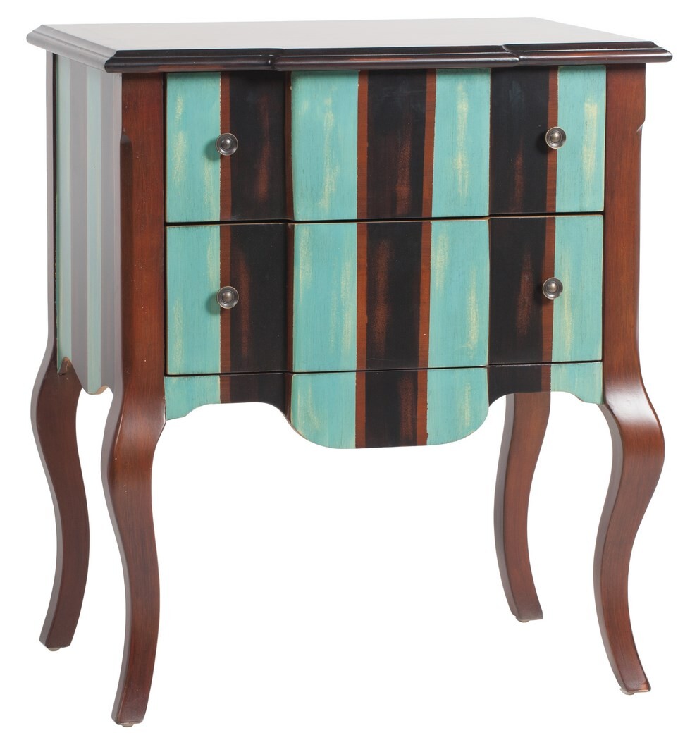 Комод деревянный с 2 ящиками в полоску Altertum - изображение 2