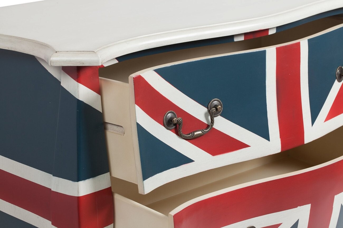 Комод с ящиками и рисунком британского флага Bretana - изображение 2