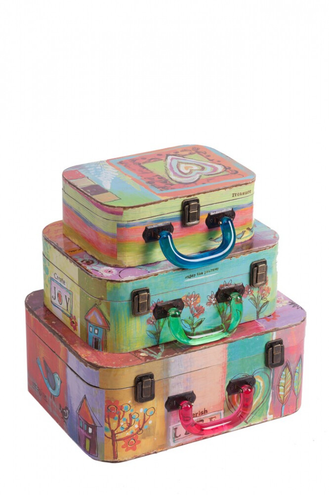 Декоративный чемодан с акриловыми ручками Arcobaleno Media