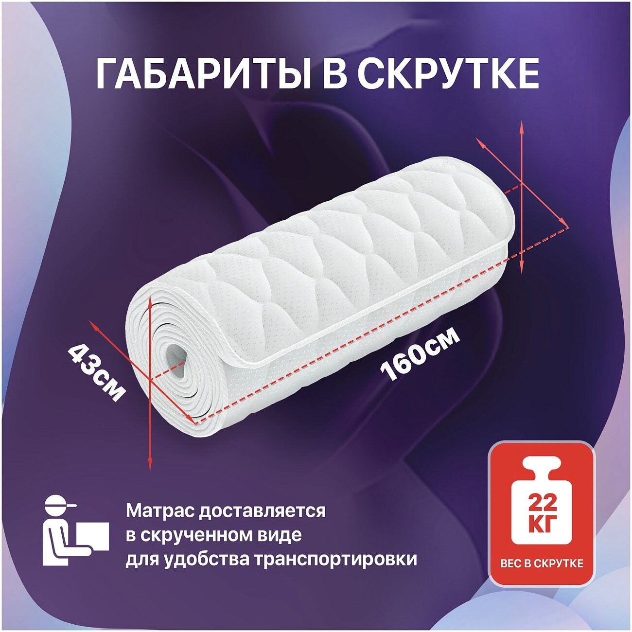 Матрас с независимым пружинным блоком 160х200 см - изображение 5