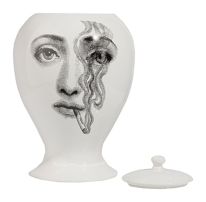 Ваза декоративная белая с крышкой "Пьеро Форназетти" Fumo La Male Маленькая - изображение 2