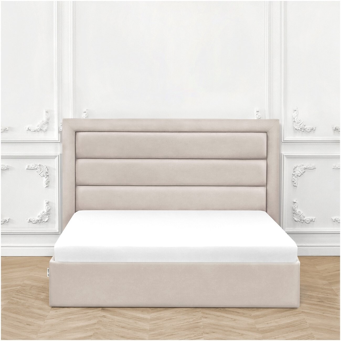 Кровать двуспальная с подъемным механизмом и ящиком для белья 180х200 кремовая Luna - изображение 7