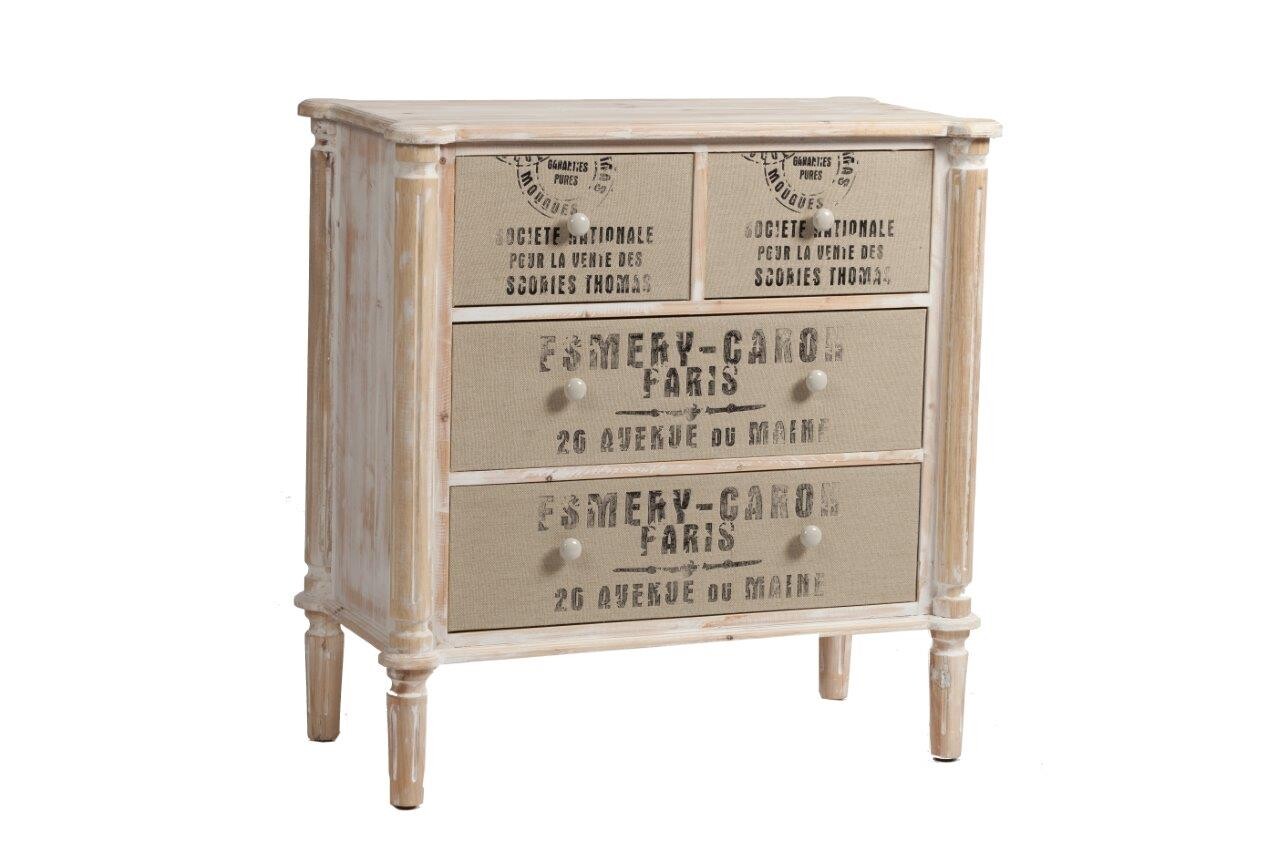 Комод с 4 ящиками бежевый с рисунком Lazzio - изображение 2