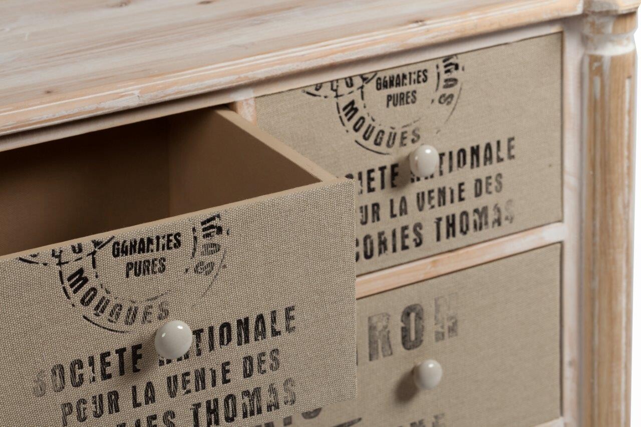 Комод с 4 ящиками бежевый с рисунком Lazzio - изображение 3