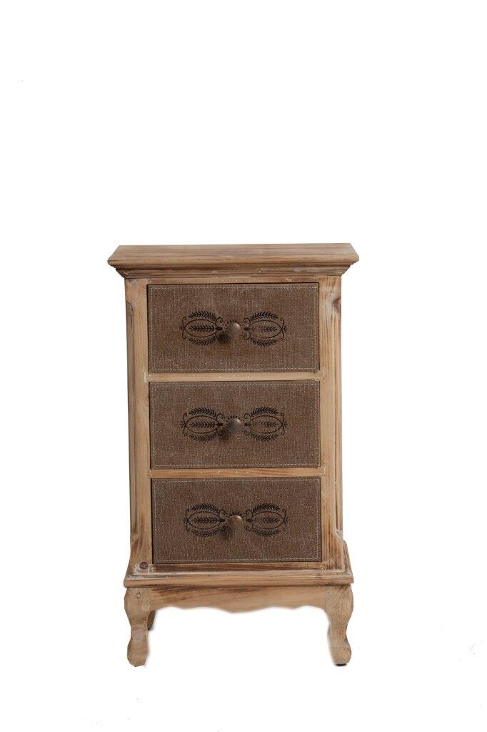 Тумбочка прикроватная с 3 ящиками коричневая Americano - изображение 2