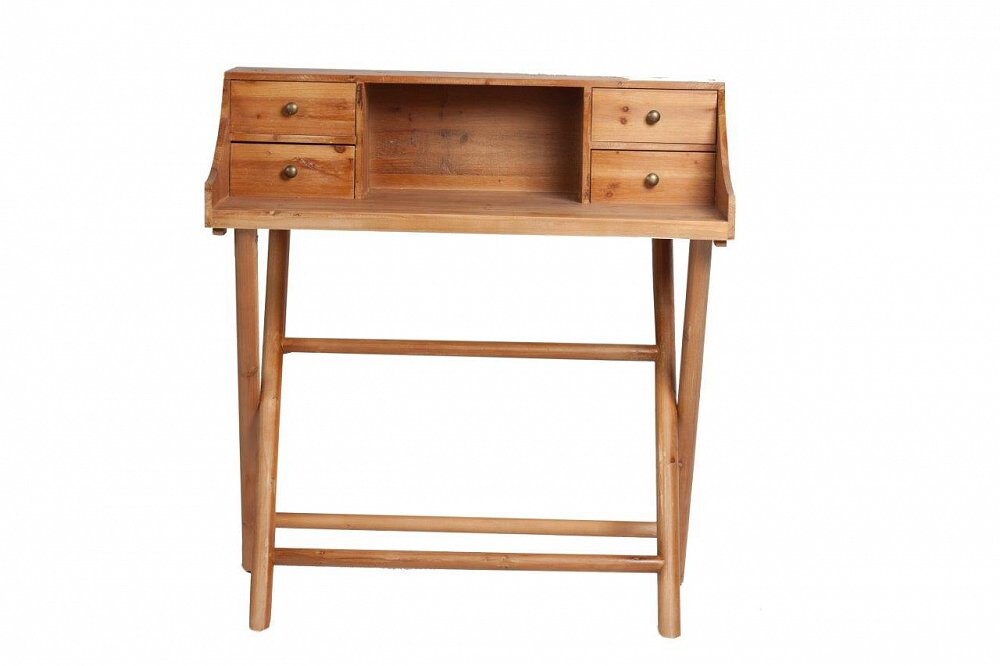 Письменный стол-бюро деревянный с крестообразными ножками Solitude