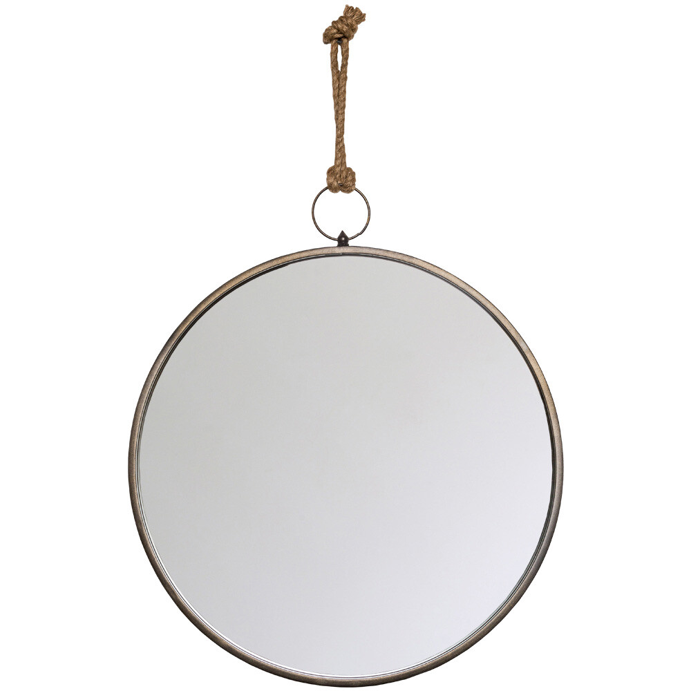 Зеркало настенное круглое на подвесе-кольце "Эллада"