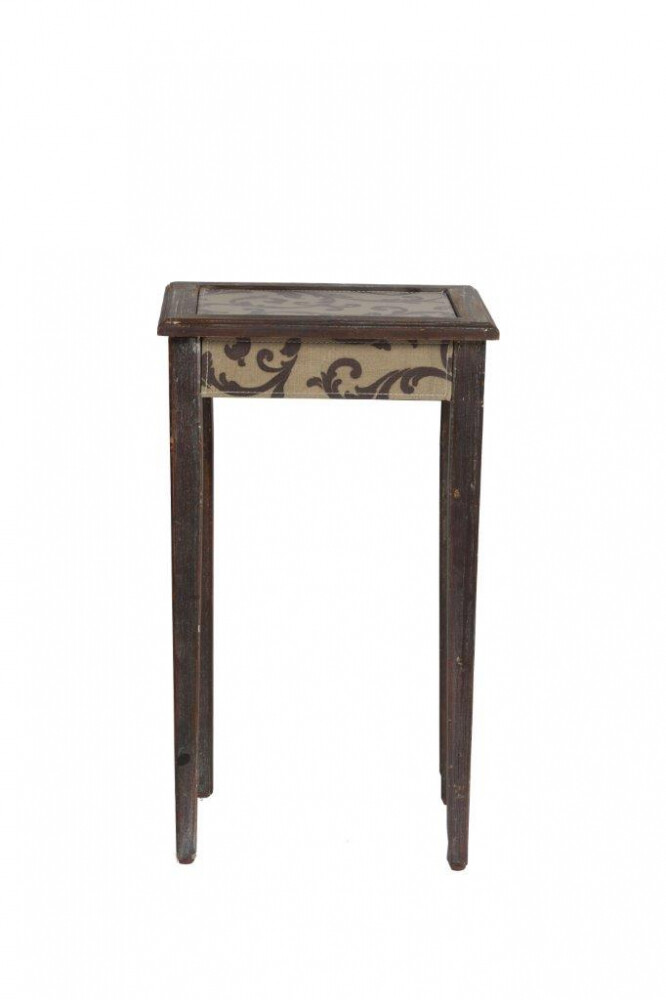 Приставной столик коричневый высокий с тканью 36 см Tentacion