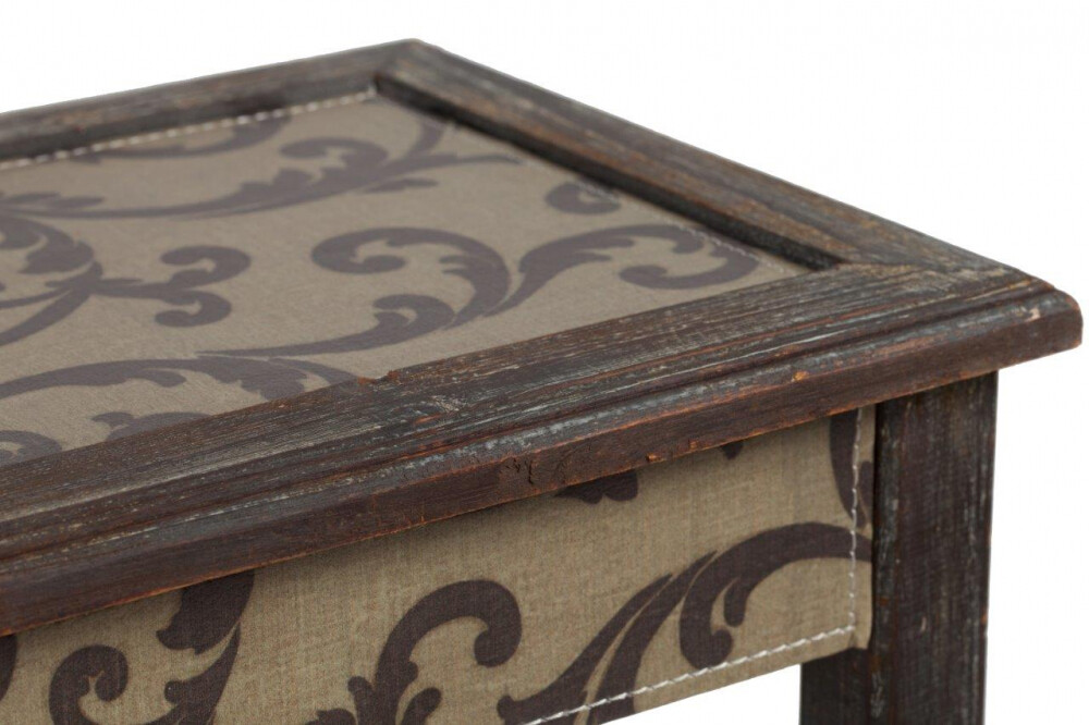 Приставной столик коричневый высокий с тканью 36 см Tentacion