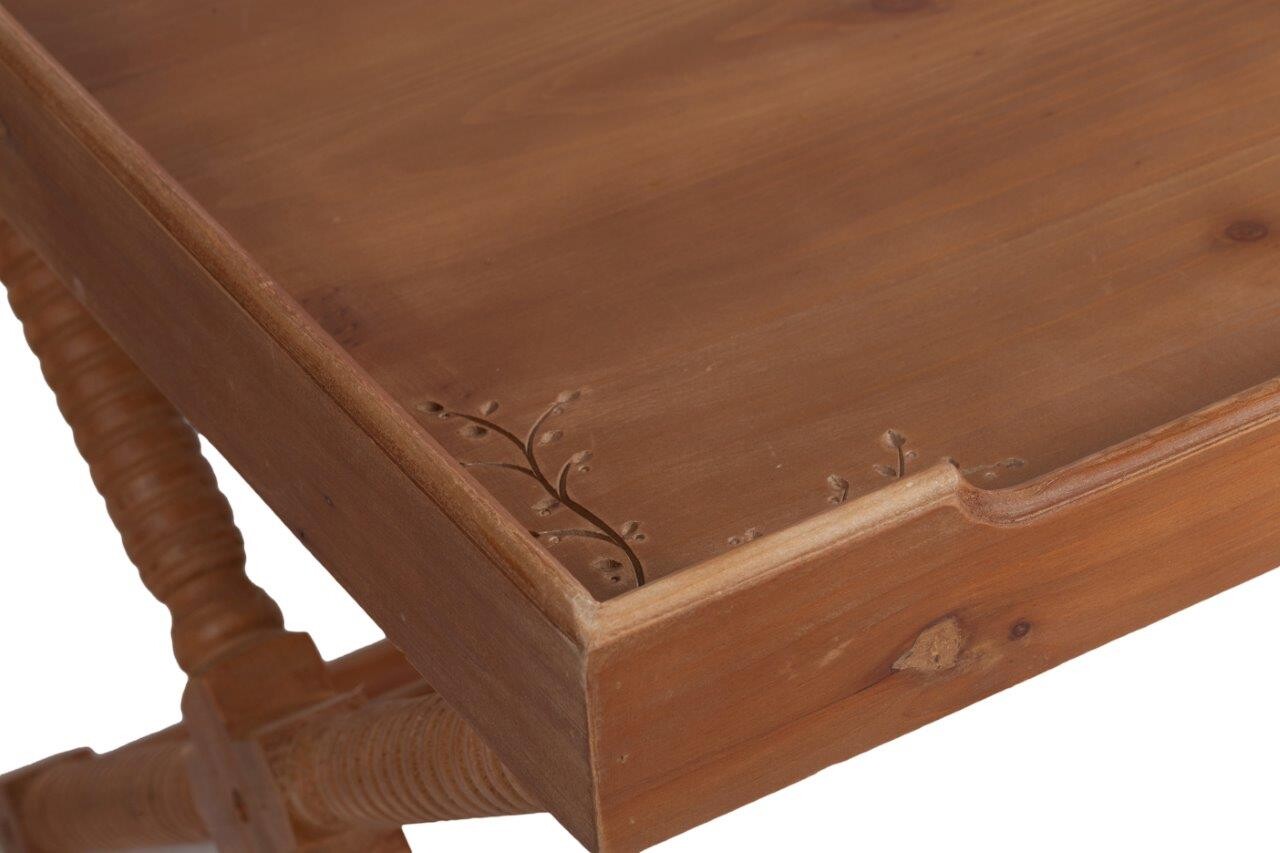 Столик сервировочный деревянный с 2 подносами 107 см Torus - изображение 4