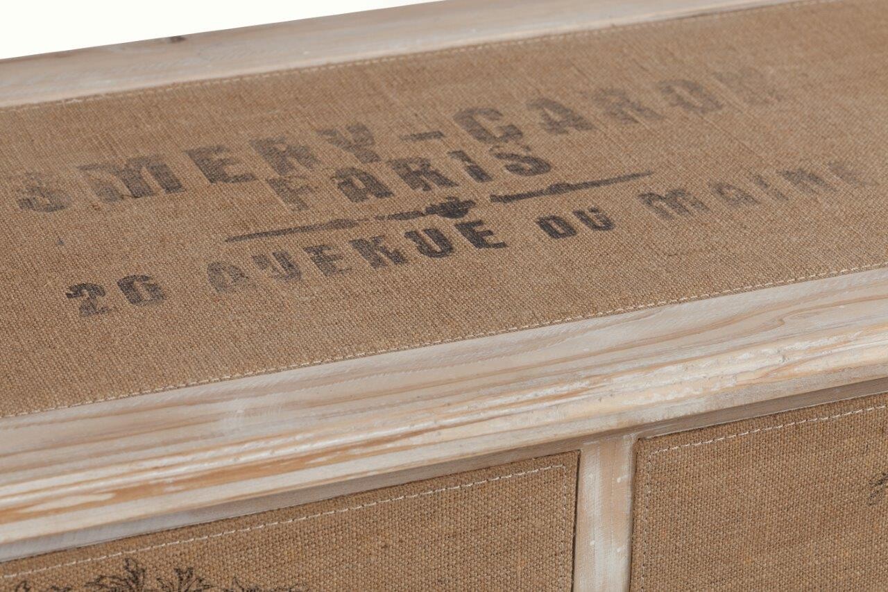 Консоль с ящиками и полкой дерево, джут Leticia - изображение 4