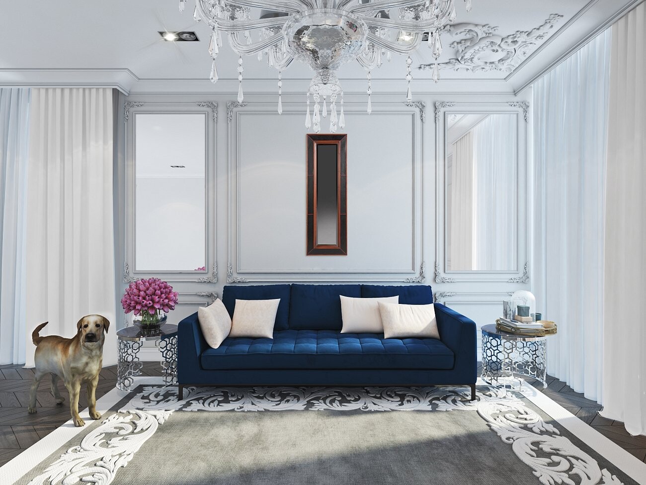 Зеркало прямоугольное настенное коричневое Porzione - изображение 3